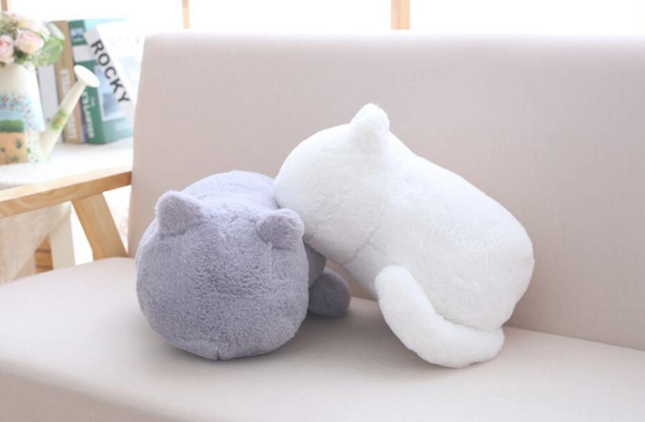 "Cat Plush Doll – A soft and cuddly stuffed animal featuring a pure color back cat design, made with high-quality plush and soft cotton, measuring 33cm. Perfect for room decoration or as a gift for loved ones."