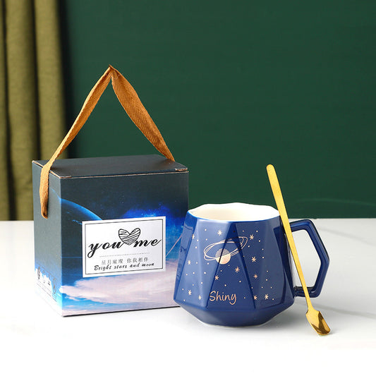 Elegant ceramic cup available in multiple colors including blue, green, pink, yellow red, and more, perfect for gifting or personal use.