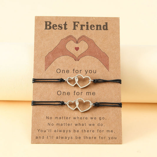Show your love and appreciation with the Handmade Love & Friendship Card Bracelet, a thoughtful and heartfelt gift that speaks volumes. This handcrafted bracelet features a beautiful heart-shaped charm, symbolizing the deep bond of love and friendship.