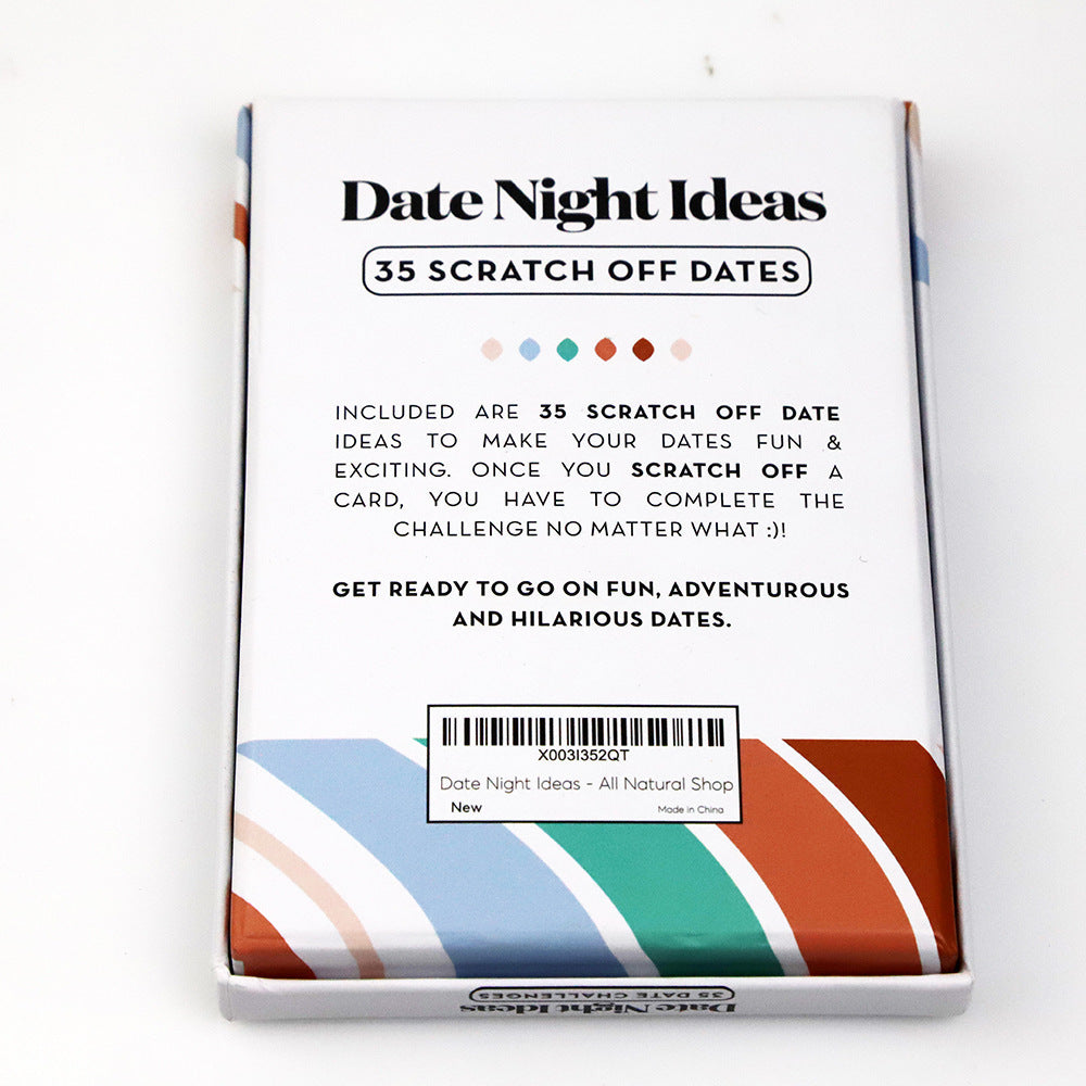Transform your date nights into unforgettable experiences with the Creative Date Night Scratch-Off Game for Couples. This fun and interactive game is designed to bring couples closer together by offering exciting, thoughtful, and engaging activities for every date night.
