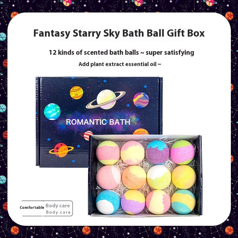 **Starry Sky Bath Salt Set – Oil-controlling and exfoliating bath salt balls for a refreshing and relaxing bath experience. Suitable for all skin types.**