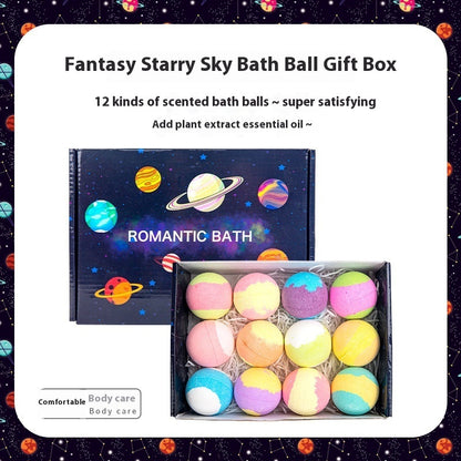 **Starry Sky Bath Salt Set – Oil-controlling and exfoliating bath salt balls for a refreshing and relaxing bath experience. Suitable for all skin types.**