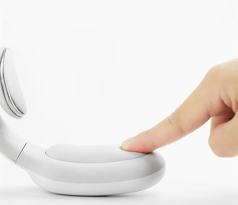 "Multifunctional Remote Control Neck Massager – A USB-powered neck massager with low-cycle pulse technology for deep pain relief. Includes remote control for easy mode adjustments, available in pink, black, and blue. Perfect for neck and shoulder tension relief."
