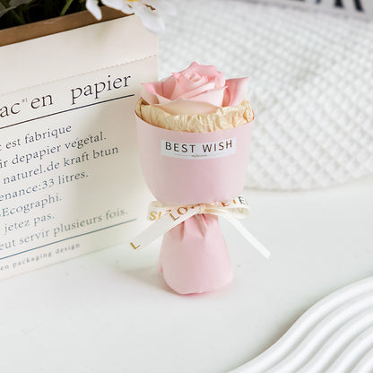Elegant dried flower bouquet car vent ornament, available in red, pink, champagne, black, and litchi powder roses, adding a stylish and romantic touch to any vehicle.