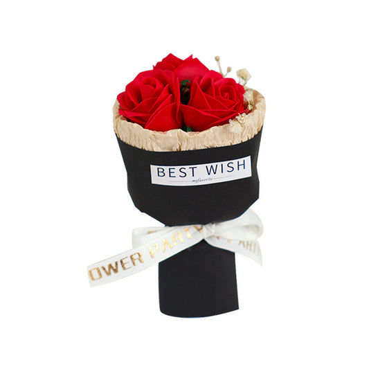 Elegant dried flower bouquet car vent ornament, available in red, pink, champagne, black, and litchi powder roses, adding a stylish and romantic touch to any vehicle.