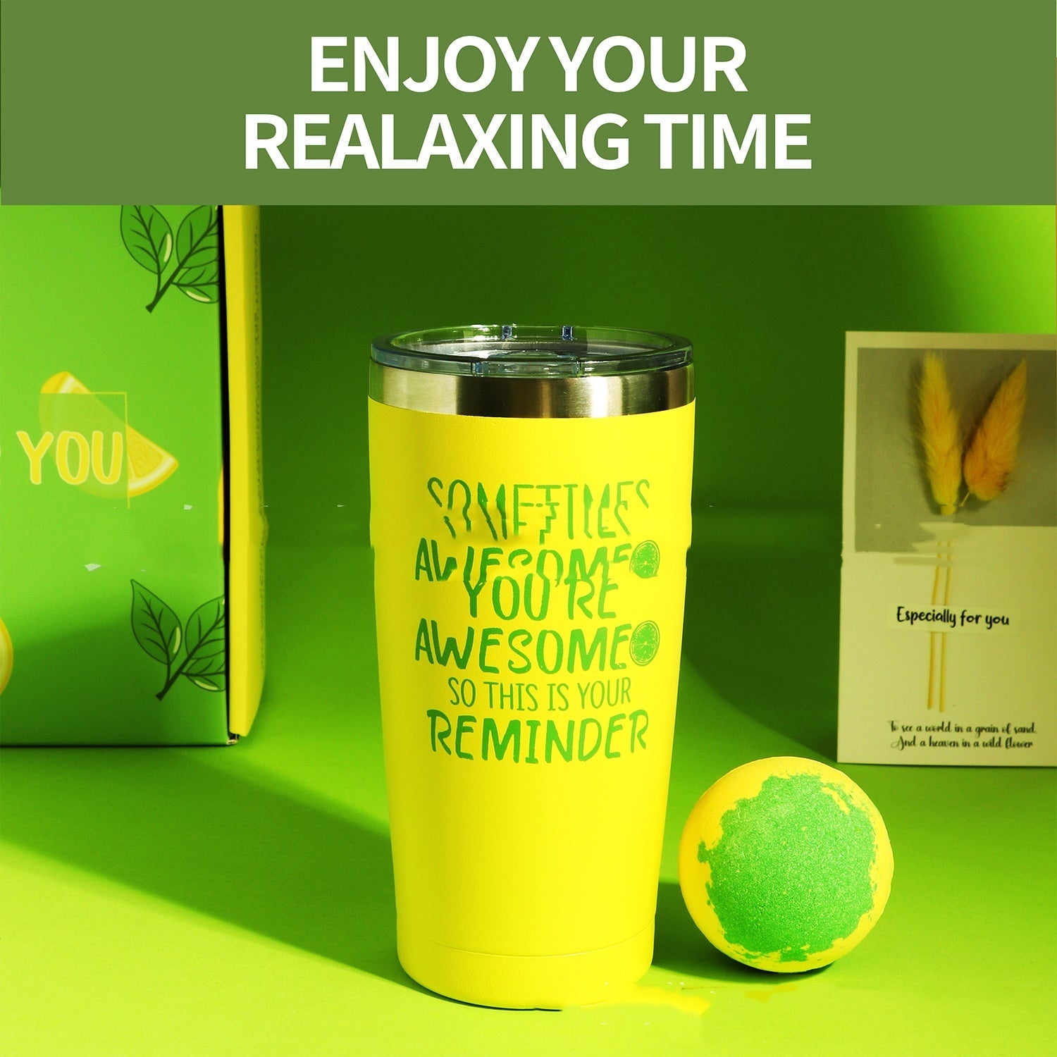 Bring a refreshing burst of citrus goodness to your gift-giving with the Fresh & Zesty Lemon-Themed Birthday Gift Set. Perfect for those who appreciate modern simplicity and creative, unique presents, this set adds a fresh, vibrant touch to any celebration.