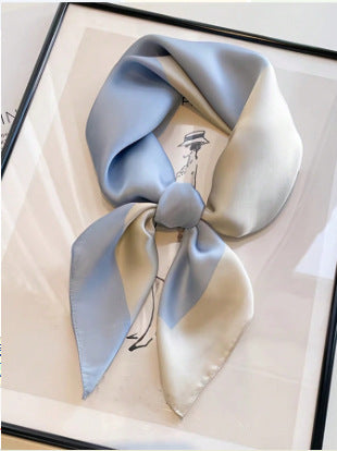 Artificial Silk Scarf Gift Set – Soft and elegant 70×70 cm silk satin scarf, perfect for spring, summer, and autumn. Lightweight, smooth, and versatile for various styling options. Available in multiple colors. An ideal gift choice.