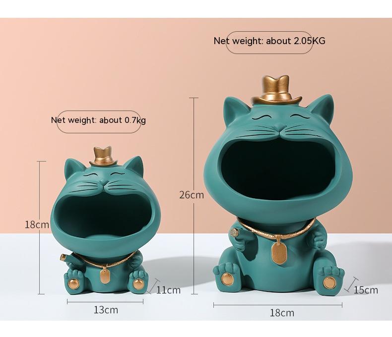 Charming resin "storage dog" ornament, perfect for modern home decor and housewarming gifts. Adds a playful and functional touch to any space.