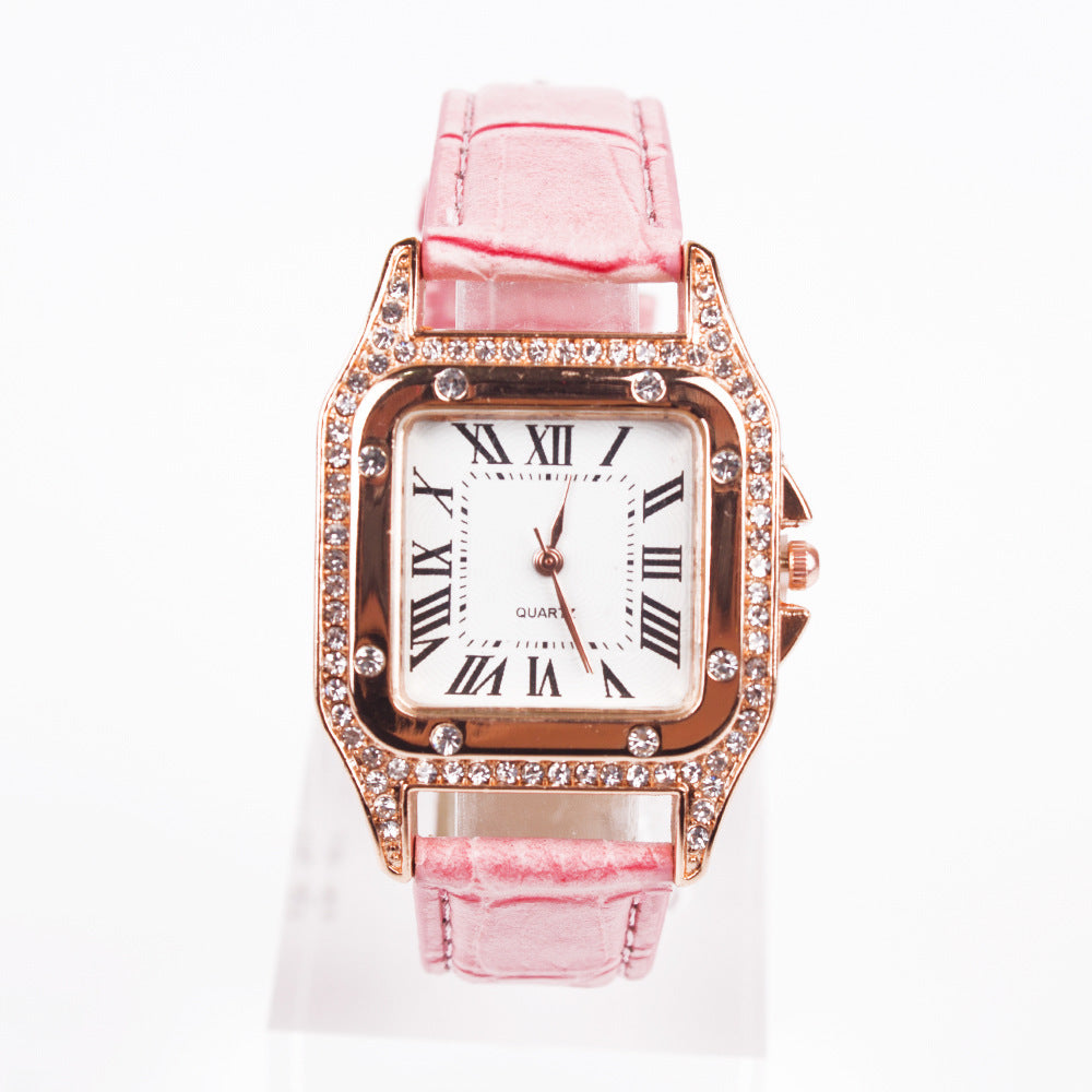 **Two-Piece Watch Set – Elegant & Fashionable ⌚** A sleek, **high-quality quartz alloy** watch with a **casual style**, perfect for fashion-forward women. Available in **Pink**, **Red**, **Black**, **Brown**, and **White**. A must-have accessory for any outfit. 🎁