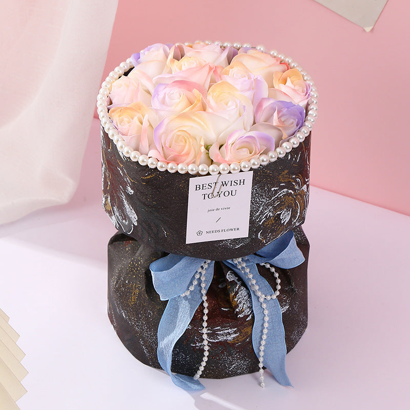 **Soap Flower Bouquet – A beautiful bouquet of long-lasting soap flowers in various colors, perfect for weddings, birthdays, and special occasions.**