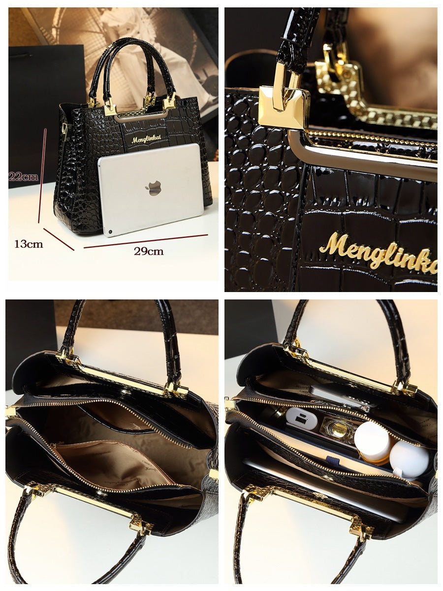 Fashion print luxury handbag designed for elegance and functionality, perfect for business commuting and everyday use. #LuxuryHandbag #FashionBag #BusinessStyle #ElegantAccessories #CommuterBag #ChicDesign #FunctionalFashion #StylishTote