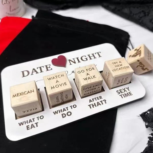 Spice up your evenings and bring excitement into your relationship with the Romantic Date Night Dice Game for Couples! Whether you're looking for creative couple's night ideas or the perfect anniversary gift, this unique dice set will add a new level of intimacy and fun to your date nights.