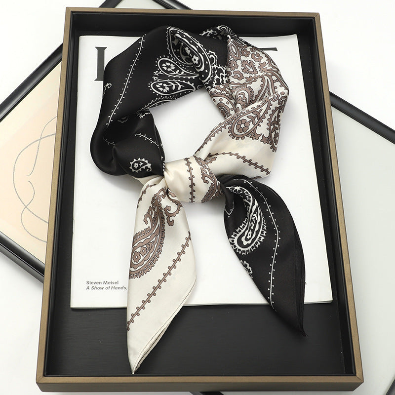 Artificial Silk Scarf Gift Set – Soft and elegant 70×70 cm silk satin scarf, perfect for spring, summer, and autumn. Lightweight, smooth, and versatile for various styling options. Available in multiple colors. An ideal gift choice.