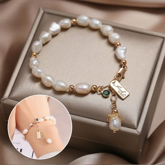 Natural zircon pearl bracelet, embodying elegant simplicity and timeless charm for the modern woman. #ZirconPearlBracelet #ElegantSimplicity #TimelessJewelry #ModernWoman #LuxuryBracelet #PearlJewelry #ChicAccessories #SophisticatedStyle