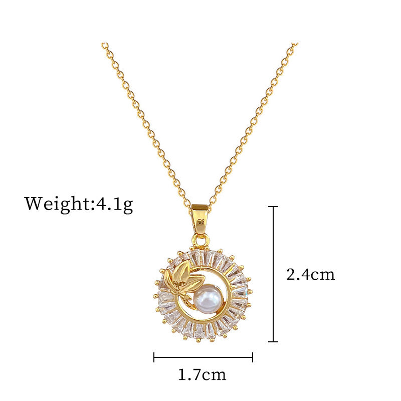 Diamond Leaves Jewelry Set – Elegant geometric necklace and earrings set featuring titanium steel and copper, with electroplating for durability and a sophisticated design.