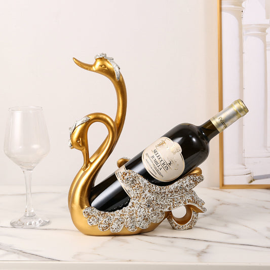 Add a touch of grace and sophistication to your home with the Elegant Swan Wine Rack, a stunning piece of handcrafted decor that combines artistry with functionality. Perfect for wine enthusiasts and lovers of refined design, this couple swan wine rack serves as both a beautiful decoration and a practical storage solution.