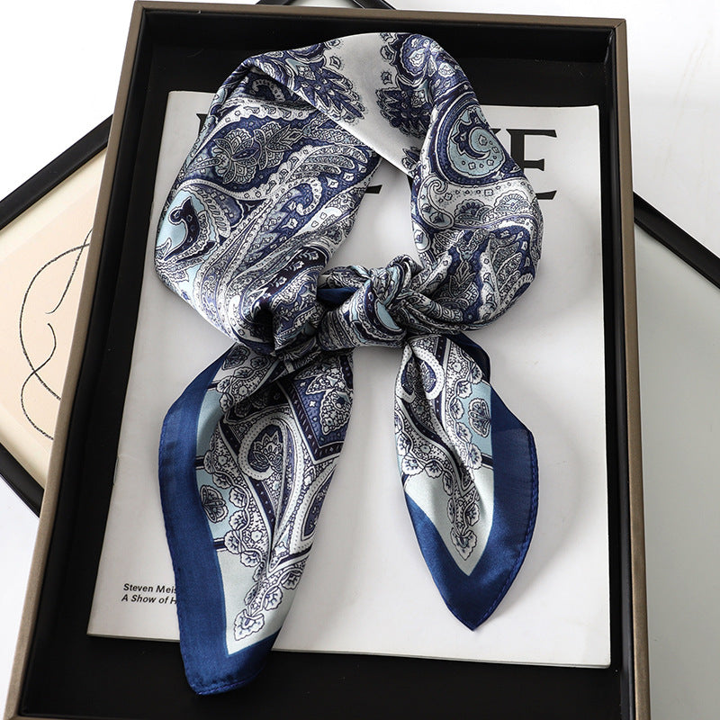 Artificial Silk Scarf Gift Set – Soft and elegant 70×70 cm silk satin scarf, perfect for spring, summer, and autumn. Lightweight, smooth, and versatile for various styling options. Available in multiple colors. An ideal gift choice.