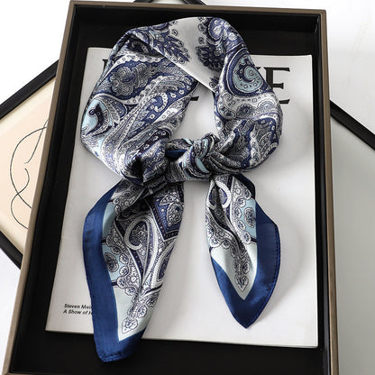 Artificial Silk Scarf Gift Set – Soft and elegant 70×70 cm silk satin scarf, perfect for spring, summer, and autumn. Lightweight, smooth, and versatile for various styling options. Available in multiple colors. An ideal gift choice.