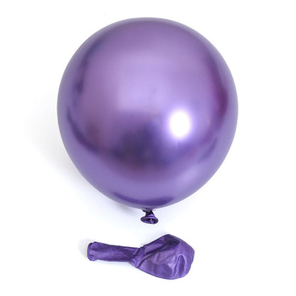 **134 Purple Blue Metal Latex Balloon Chain Set** – Vibrant alien-shaped balloons in purple and blue metallic colors, perfect for party decorations.