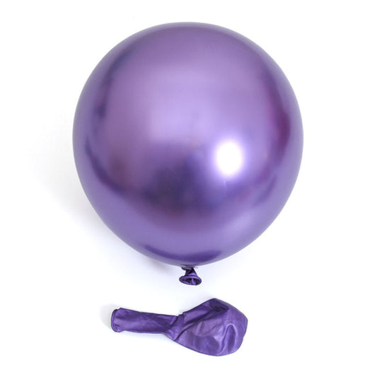 **134 Purple Blue Metal Latex Balloon Chain Set** – Vibrant alien-shaped balloons in purple and blue metallic colors, perfect for party decorations.