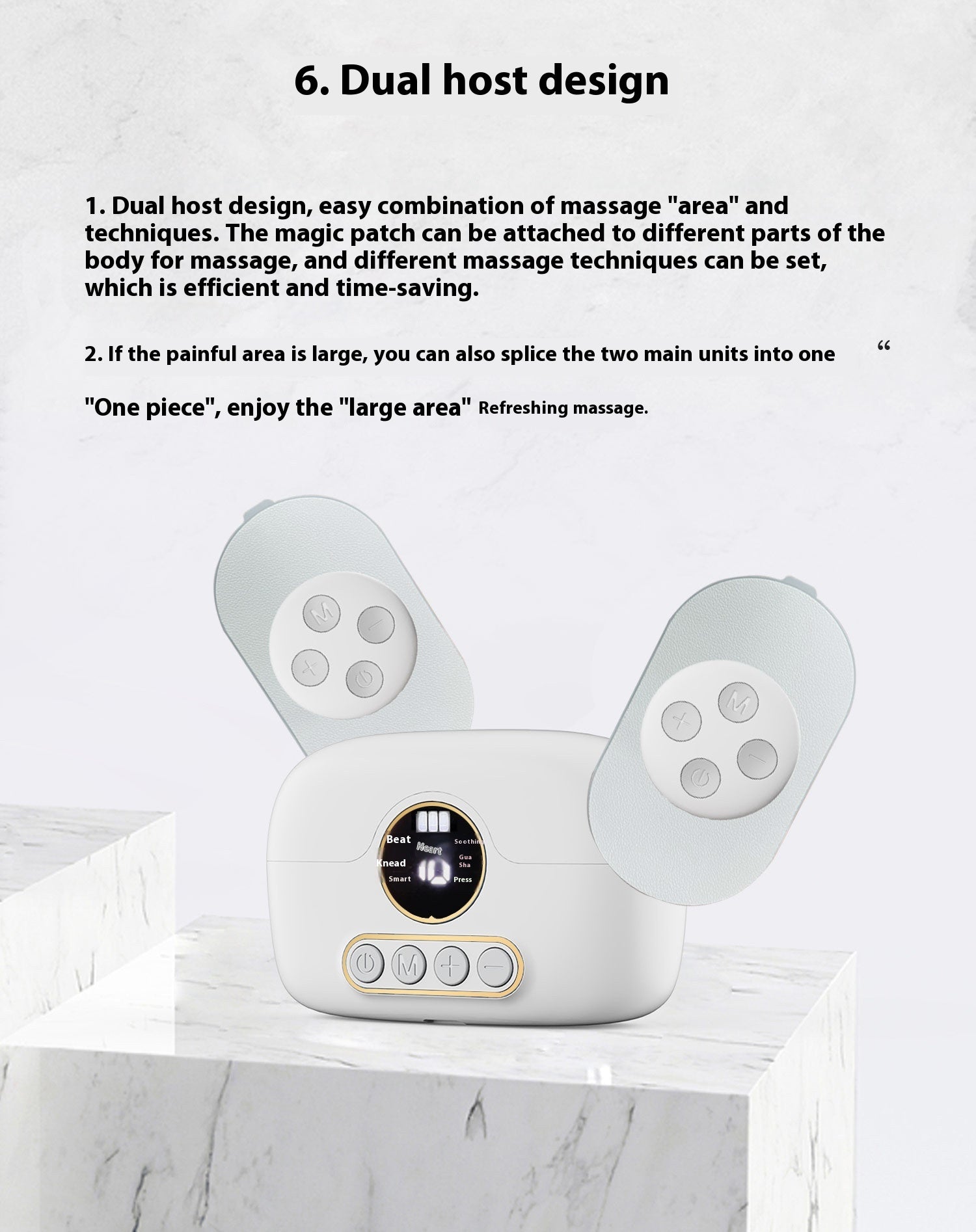 Portable silver USB-powered pocket massage instrument designed for soothing massages, with a compact size for easy travel and a scrub-cleaning method.