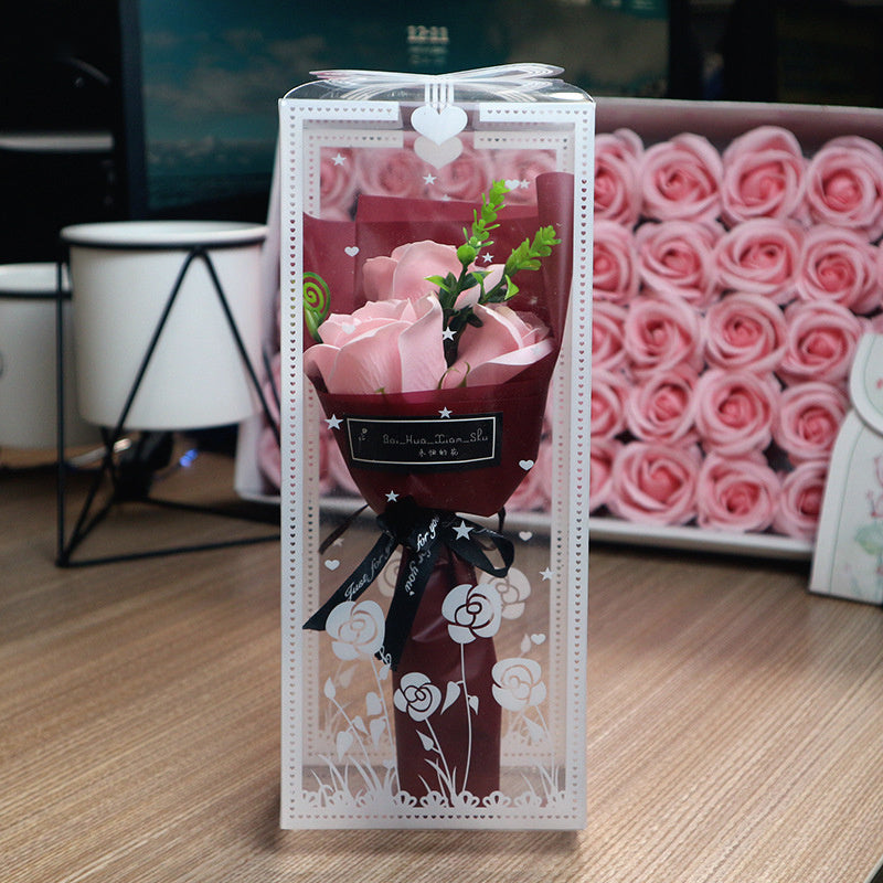 **Soap Flower Box Bouquet – Handcrafted soap flowers in vibrant colors, perfect for gifting on special occasions like weddings, birthdays, or anniversaries.**