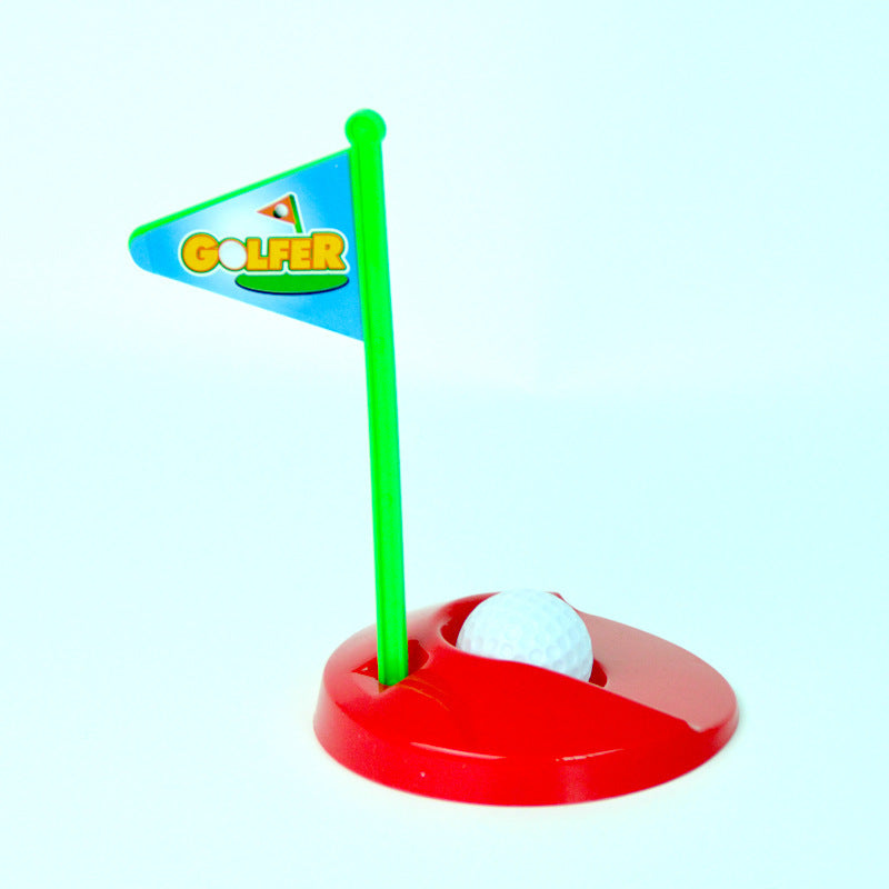 Mini Set Golf Sports Toys - Includes 2 golf balls, mat, flagstick, and putter for indoor fun
