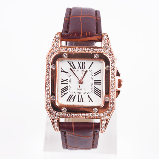 **Two-Piece Watch Set – Elegant & Fashionable ⌚** A sleek, **high-quality quartz alloy** watch with a **casual style**, perfect for fashion-forward women. Available in **Pink**, **Red**, **Black**, **Brown**, and **White**. A must-have accessory for any outfit. 🎁