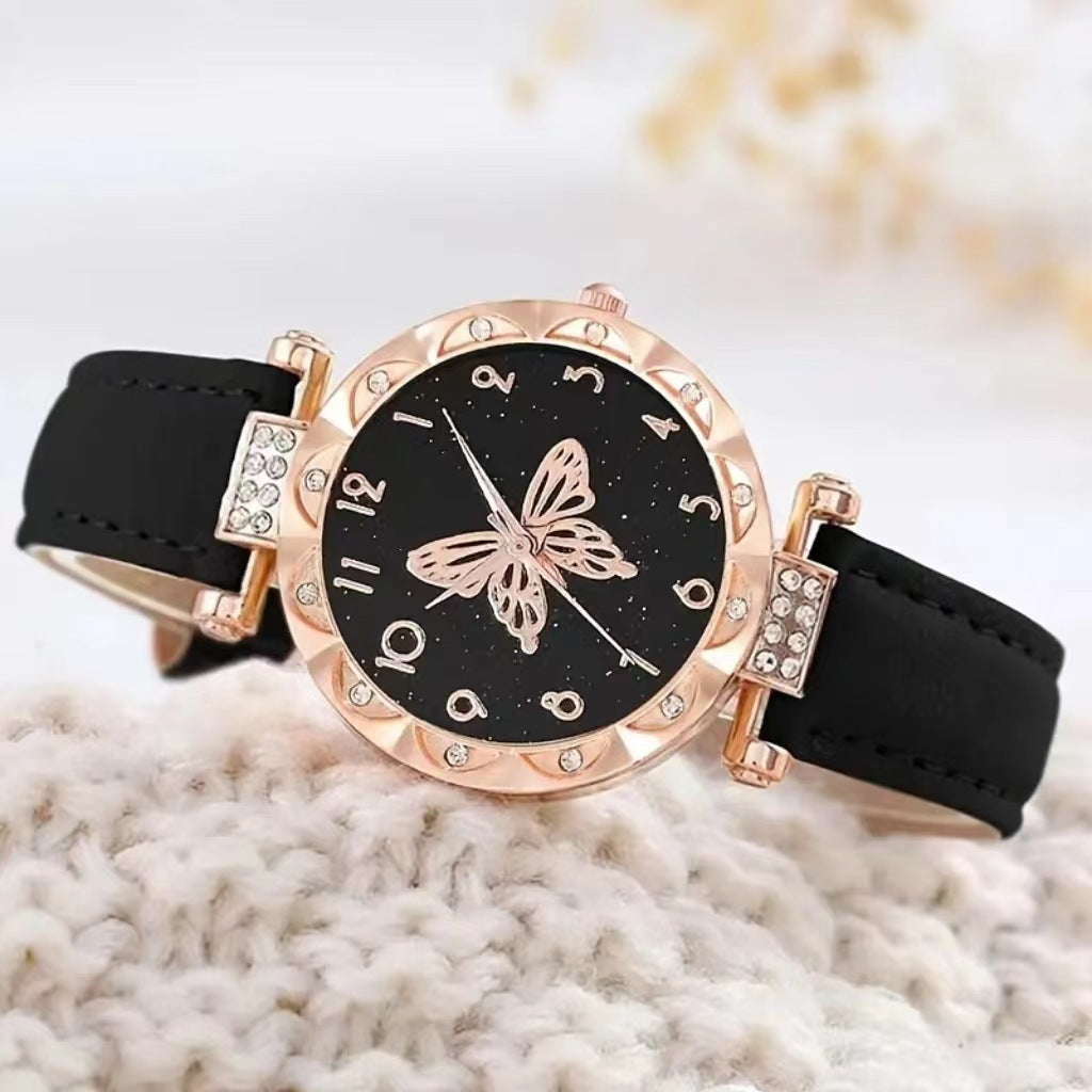 Elegant Women's Quartz Watch Set with a sleek metal design, slim 9mm dial, and adjustable 9-inch strap. Available in multiple styles, including a watch-only option or a matching bracelet set, perfect for casual and sophisticated looks.