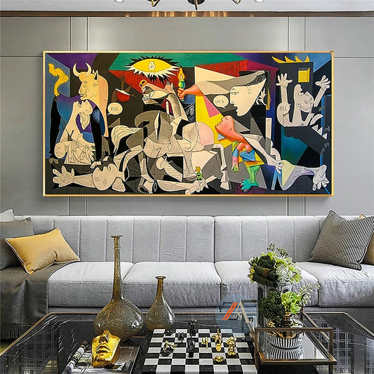 Bring the elegance of a gallery into your home with this stunning Gallery-Inspired Canvas Art, designed to elevate your living room décor. Crafted on oil canvas and created with spray painting techniques, this artwork embodies sophistication and modern artistry.
