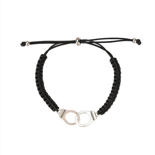 Celebrate the bond of friendship or love with the Woven Friendship Bracelet with Handcuff Charm, a beautifully designed and symbolic piece. This bracelet represents connection, trust, and unity, making it a thoughtful and meaningful gift for friends, partners, or loved ones.