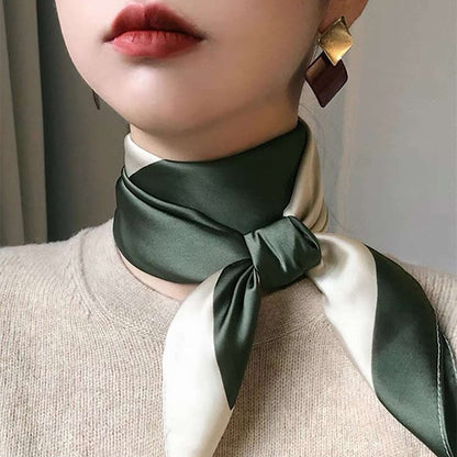 Artificial Silk Scarf Gift Set – Soft and elegant 70×70 cm silk satin scarf, perfect for spring, summer, and autumn. Lightweight, smooth, and versatile for various styling options. Available in multiple colors. An ideal gift choice.