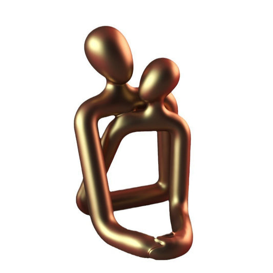 **Heartwarming Loving Couple Statue – A Beautiful Symbol of Love ❤️** A stylish, modern design crafted from **high-quality plastic and resin**. Available in **Milky White** and **Gold**, it makes the perfect **festival gift** for couples. Ideal for weddings, anniversaries, or simply celebrating love. Adds an elegant, minimalist touch to any space. 🌟