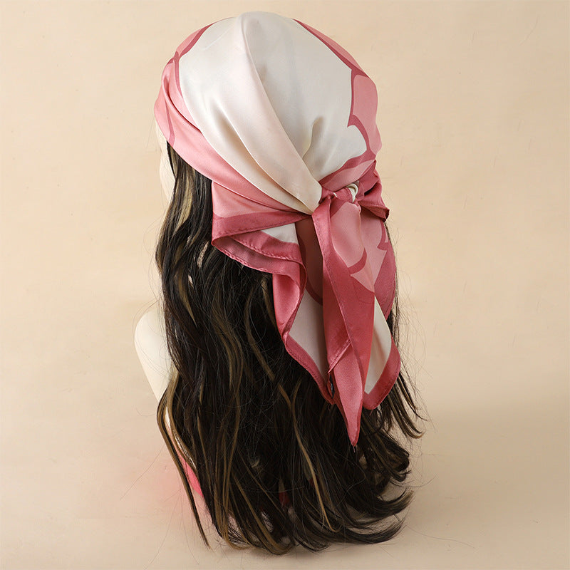 Artificial Silk Scarf Gift Set – Soft and elegant 70×70 cm silk satin scarf, perfect for spring, summer, and autumn. Lightweight, smooth, and versatile for various styling options. Available in multiple colors. An ideal gift choice.